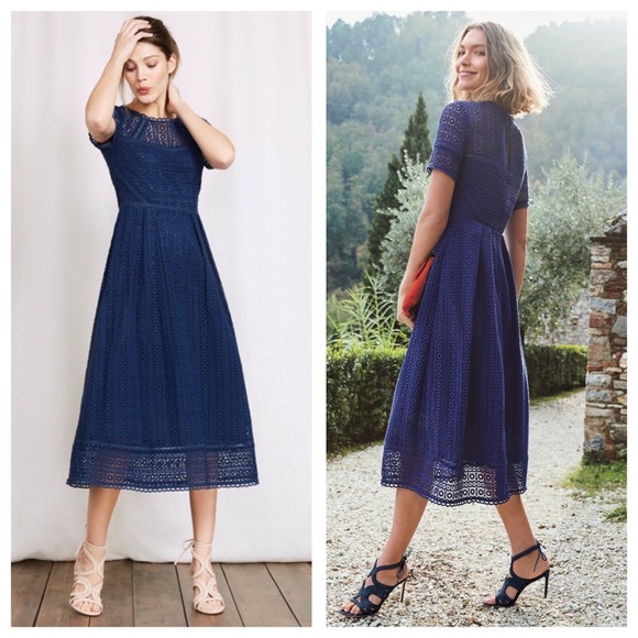 boden navy lace dress